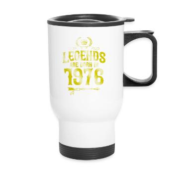 1976 legends born in - Thermal mug with handle - white - Front