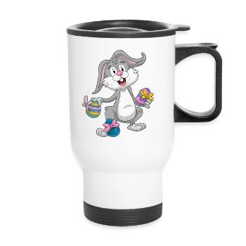 Lapin de Pâques - Tasse isotherme avec poignée - blanc - Devant