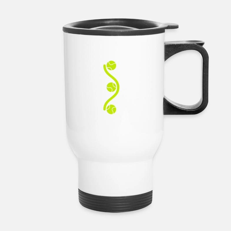 Tennis C’est dans mon ADN Drôle d’empreinte digitale - Tasse isotherme avec poignée - blanc