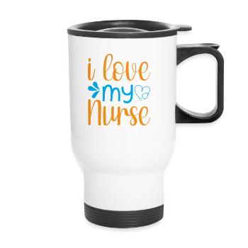 NURSE Nurse - Thermal mug with handle - white - Front
