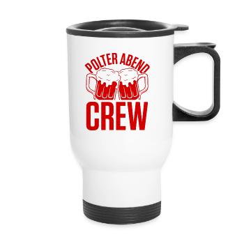 Polter Abend Crew - Thermobecher mit Tragegriff - Weiß - Vorne