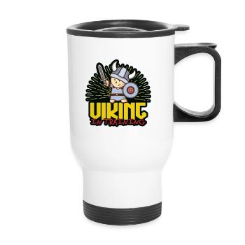 Viking en formation - Tasse isotherme avec poignée - blanc - Devant