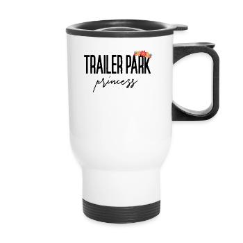 Trailer Park Prinzessin Redneck Girls Wei�er M�lle - Thermobecher mit Tragegriff - Weiß - Vorne