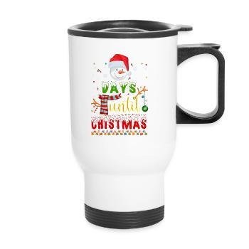 Jours jusqu’à Noël modèle norvégien - Tasse isotherme avec poignée - blanc - Devant