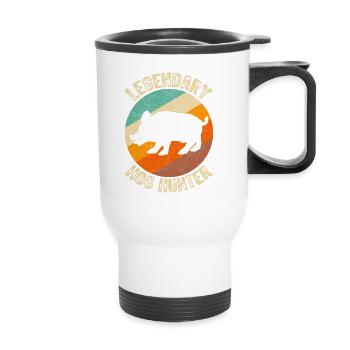 Chasse au sanglier Chasse Chasse Chasse Chasse Gibier Cadeau - Tasse isotherme avec poignée - blanc - Devant