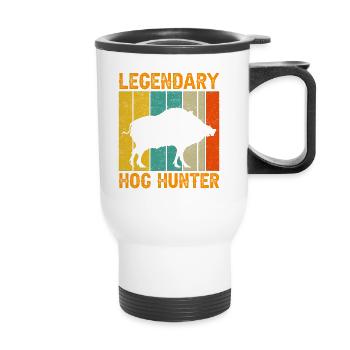 Chasse au sanglier Chasse Chasse Chasse Chasse Gibier Cadeau - Tasse isotherme avec poignée - blanc - Devant