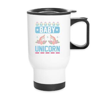Bébé Einhorn Licorne - Tasse isotherme avec poignée - blanc - Devant