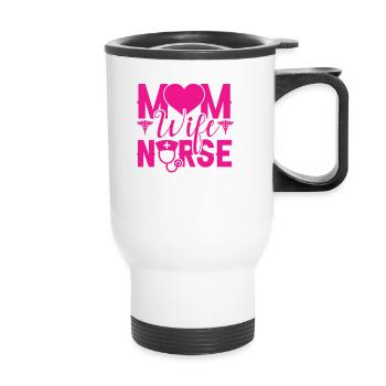 NURSE Nurse - Thermal mug with handle - white - Front