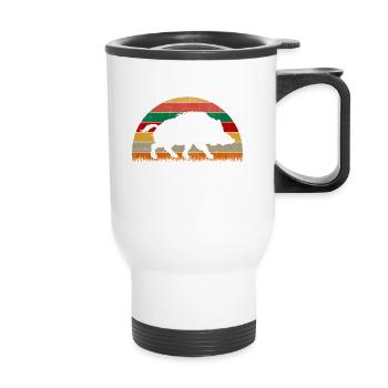 Chasse au sanglier Chasse Chasse Chasse Chasse Gibier Cadeau - Tasse isotherme avec poignée - blanc - Devant