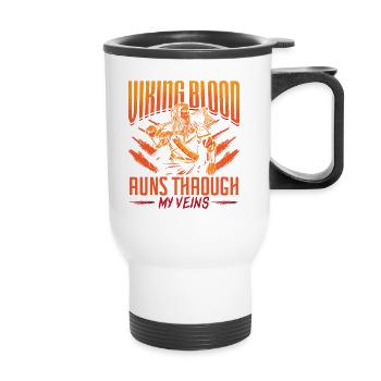 Norse Viking Mythology Design for Viking Warriors - Thermal mug with handle - white - Front