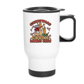 Winter Axolotl Design for a Christmas Xmas Lover - Thermobecher mit Tragegriff - Weiß - Vorne