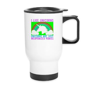 J’AIME UNICORN Unicorn - Tasse isotherme avec poignée - blanc - Devant