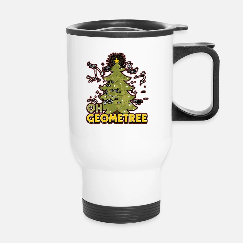 Oh Geometree Xmas Design pour un professeur de mathématiques Math - Tasse isotherme avec poignée - blanc