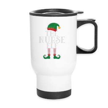 Je suis l’elfe infirmière - Tasse isotherme avec poignée - blanc - Devant