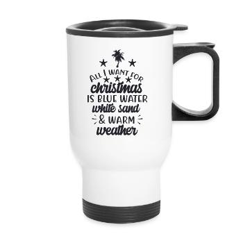 Christmas - Warm Water - White Sand - Warmth - Thermal mug with handle - white - Front