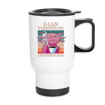 E-Lan Verbindung Unterbrochen Axolotl Fans - Thermobecher mit Tragegriff - Weiß - Vorne