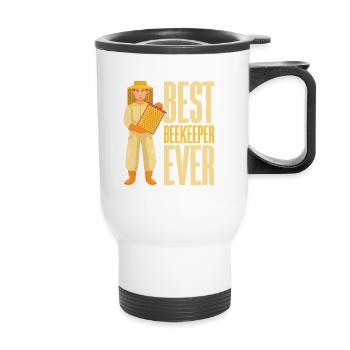 Cadeau d'apiculteur apiculteur abeille abeille - Tasse isotherme avec poignée - blanc - Devant