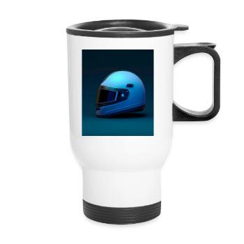 Motorcyclist Helmet - Thermal mug with handle - white - Front