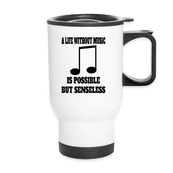 Music Teacher Saying Making Music Music Musicians - Thermal mug with handle - white - Front