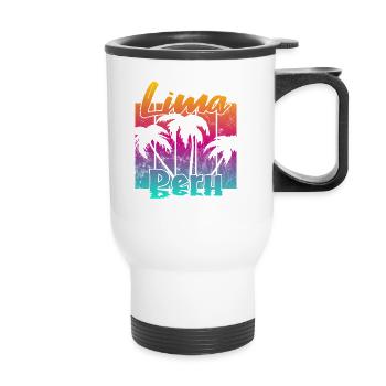 Lima Peru - Thermal mug with handle - white - Front