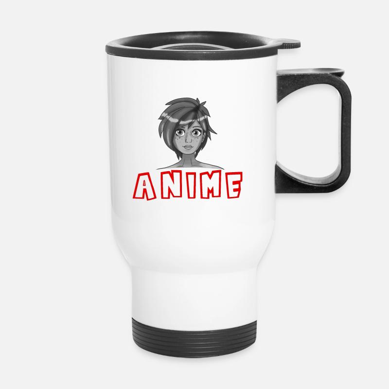 I paused my Anime - this better be good - Thermal mug with handle - white