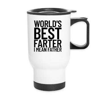 Weltweit beste Farter Ich meine Vater Funny Father - Thermobecher mit Tragegriff - Weiß - Vorne