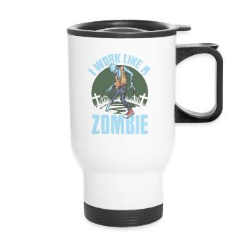 Scary halloween pumpkin witches zombie ghosts - Thermal mug with handle - white - Front