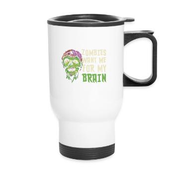 Scary halloween pumpkin witches zombie ghosts - Thermal mug with handle - white - Front