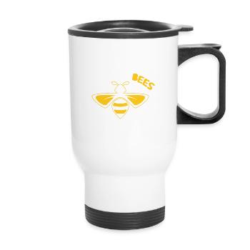 Cadeau d'apiculteur apiculteur abeille abeille - Tasse isotherme avec poignée - blanc - Devant