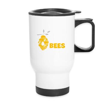 Cadeau d'apiculteur apiculteur abeille abeille - Tasse isotherme avec poignée - blanc - Devant