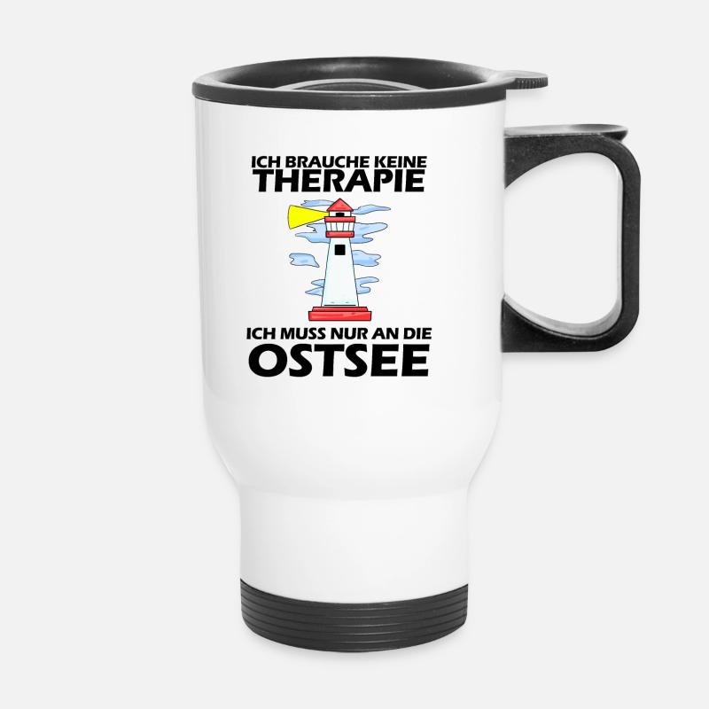 Ostsee Urlaub - Thermobecher mit Tragegriff - Weiß
