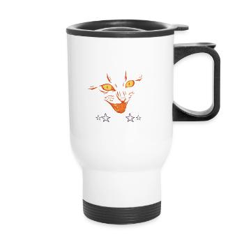 Funny Cat Saying Cat Owner Cats Motif - Thermal mug with handle - white - Front