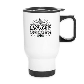 Croyance en la licorne Licorne - Tasse isotherme avec poignée - blanc - Devant