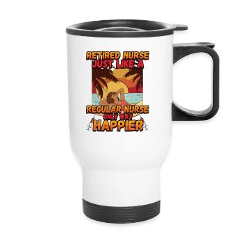 Retired Nurse For A Registered Nurse - Thermal mug with handle - white - Front