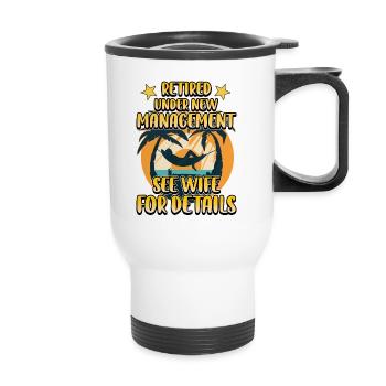 Retirement Men Dad Retiring Party Humor Lovers - Thermal mug with handle - white - Front