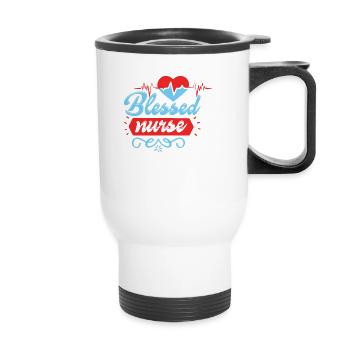 INFIRMIÈRE Infirmière bénie - Tasse isotherme avec poignée - blanc - Devant