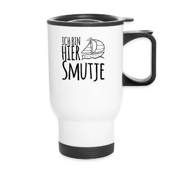 Ich bin hier Smutje - Thermobecher mit Tragegriff - Weiß - Vorne