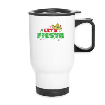 Let's Fiesta Sombrero Holiday Mexico - Thermal mug with handle - white - Front