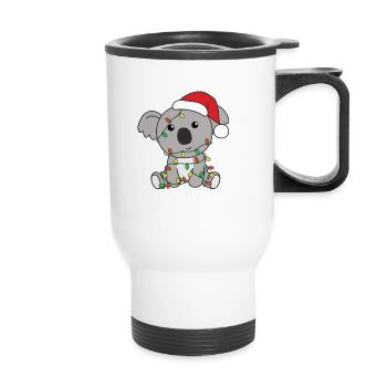 Koala Weihnachten Winter Tiere Koalas - Thermobecher mit Tragegriff - Weiß - Vorne