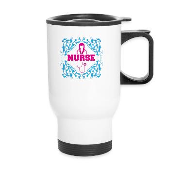 NURSE Caregiver - Thermal mug with handle - white - Front