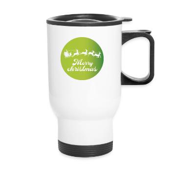 Funny Merry Christmas Christmas Design - Thermal mug with handle - white - Front