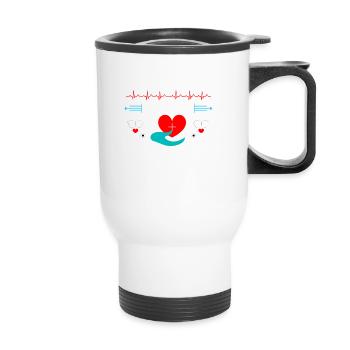 Je suis infirmière en dialyse - Tasse isotherme avec poignée - blanc - Devant