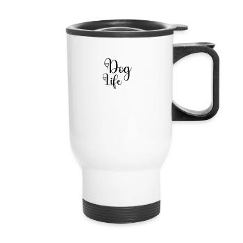 Dog Life - Thermal mug with handle - white - Front