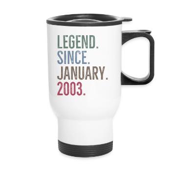 Legende seit Januar 2003 - Thermobecher mit Tragegriff - Weiß - Vorne