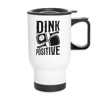 Pickleball Pun Dink Positif - Tasse isotherme avec poignée - blanc - Devant