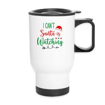 Je ne vois pas le motif norvégien du Père Noël - Tasse isotherme avec poignée - blanc - Devant