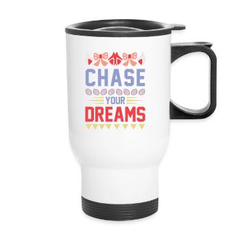 Vivez vos rêves Licorne - Tasse isotherme avec poignée - blanc - Devant