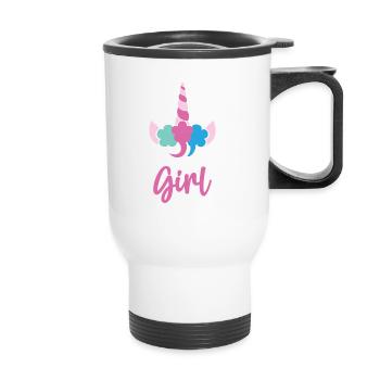 Licorne Fille Licorne - Tasse isotherme avec poignée - blanc - Devant