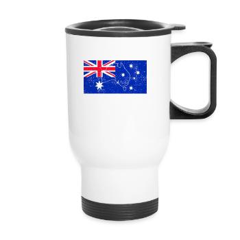 Drapeau de l’Australie - Tasse isotherme avec poignée - blanc - Devant
