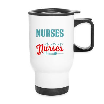 Best Nurses School Nurses - Thermal mug with handle - white - Front